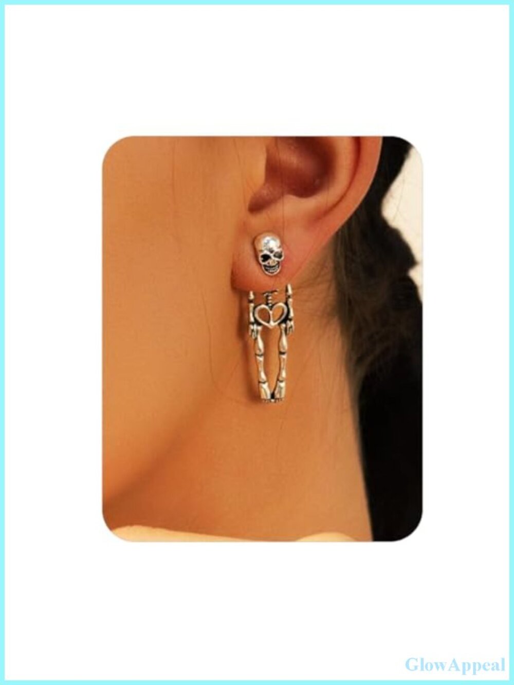 Halloween Skull Earrings Dangle Gothic Punk Women Jewelry Alloy